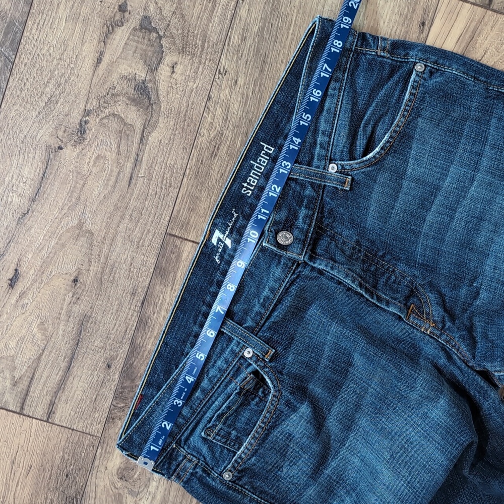 Seven 7 for all Mankind standard jeans, button fly, blue denim, men's 36 - Picture 9 of 15